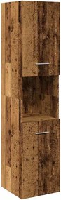 vidaXL antik fa színű szerelt fa függő fürdőszobaszekrény 30x30x130 cm