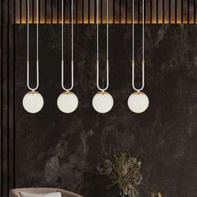 Emibig modern függeszték glam fehér emi1115/4