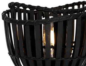 Keleti asztali lámpa fekete bambuszból - Pua