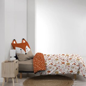 Fehér-terrakotta színű egyszemélyes pamut gyerek ágyneműhuzat 140x200 cm Roxy – douceur d'intérieur