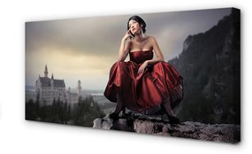 Canvas képek Nő dress up 120x60 cm