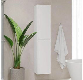 TRONDHEIM 174 cm-es fehér fürdőszobai szekrény