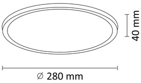 LED Mennyezeti lámpa WOODY LED/15W/230V á. 28 cm
