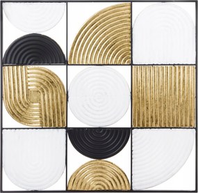 Fali Dekoráció Fém Arany Fehér Fekete