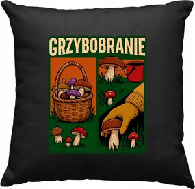 Gombaölő párna Gomba Erdő 2 Fekete