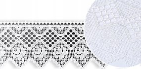 Gipiura dekoratív csipke függöny asztalterítő 12 cm széles fehér