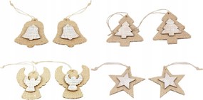 Fából Készült Rusztikus Juta Medál 8 Db-os!!