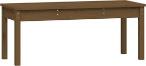 vidaXL mézbarna tömör fenyőfa kerti pad 109x44x45 cm