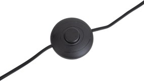 Fekete állólámpa fekete ovális lámpabúrával 50 cm - Thijmen