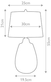 Elstead NEWHAM-TL-S - Asztali lámpa NEWHAM 1xE27/60W/230V