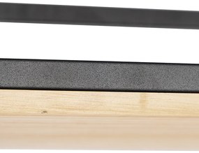 Ipari lógólámpa fekete fával 5-lámpás - Shelf