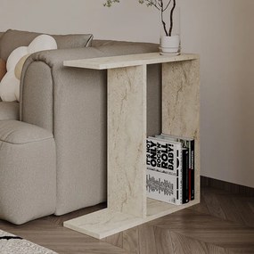 Lotus dohányzóasztal, travertin, 60 cm