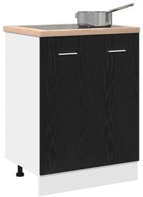 Alsószekrény Fekete Tölgy 60x46x81,5 cm Forgácslap