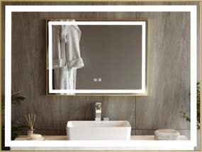 Téglalap alakú megvilágított energiatakarékos Led tükör 80x60 Lepus