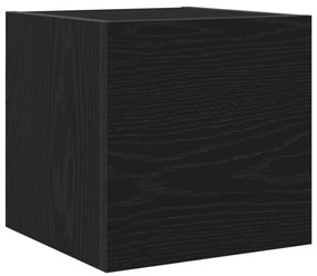 Fali TV Szekrények 2 db Fekete Tölgy 30,5x30x30 cm