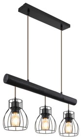 Globo 15326-3NB - Csillár zsinóron MINA 3xE27/60W/230V