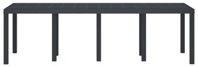 Kerti Asztal Antracit 250x100x73 cm Poly Rattan