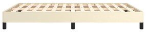 krémszínű műbőr ágykeret 140x200 cm