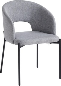 Étkezőszék, szürke/fekete, LONKA