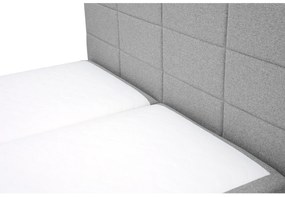 Franciaágy Boxspring 180 cm Revenant (világosszürke) (ágyráccsal és matraccal) (tárolóhellyel). 1098563