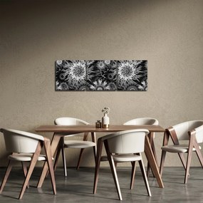 Kép - Fekete és fehér gyűszűvirág (órával) (90x30 cm)