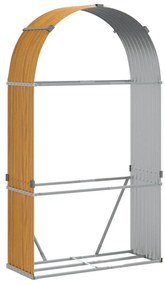 fautánzatú horganyzott acél rönktartó 120 x 45 x 210 cm