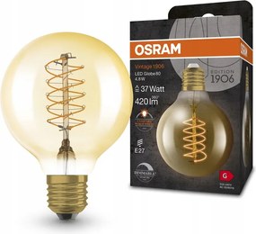 Led izzó G80 E27 4,8W 37W 2200K Szabályozható Vintage Filament Osram