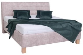 Kárpitozott ágy ágyneműtartóval, matrac nélkül VIOLET 180x200 cm bézs