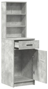 Magasfiú fiókkal Beton szürke 40 x 40,5 x 135 cm Faanyag
