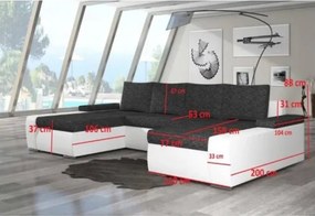 SAN MARINO ágyazható U alakú ülőgarnitúra