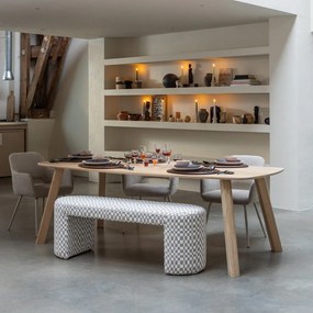 Tölgyfa étkezőasztal 100x220 cm Tablo – WOOOD