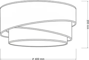 Brilagi - TRIO mennyezeti lámpa 1xE27/60W/230V, átm. 40 cm, krém/szürke
