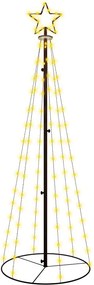vidaXL kúp alakú karácsonyfa 108 meleg fehér LED-del 70 x 180 cm