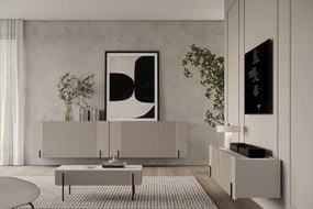 Malmi függesztett TV szekrény 200 cm - kasmír / crema bianca / fekete