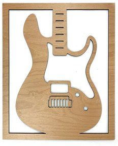 Vidám Fal |  Fából készült fali dekoráció Elektromos gitár
