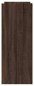barna tölgyszínű szerelt fa tálalóasztal 100x35x90 cm