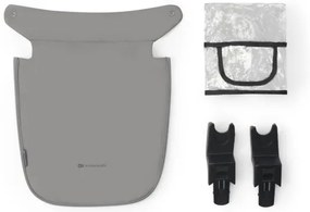 KINDERKRAFT-Kombinált babakocsi 3in1 NEWLY Moonlight szürke  + autósülés MINK PRO