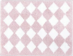 Fürdőszobaszőnyeg fürdőszobaszőnyeg puha csúszásgátló 80x50 cm rózsaszín