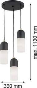 Argon BURGOS 1467 Függőlámpa 3x15W/E27 IP20
