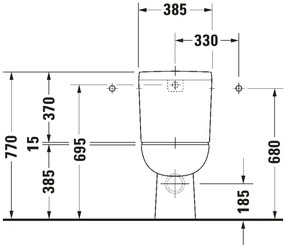 Duravit 21110900002 - Kombinált WC D-CODE, kerámia, fényes fehér