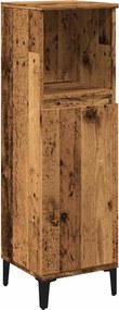 vidaXL antik fa színű szerelt fa fürdőszobaszekrény 30 x 30 x 100 cm