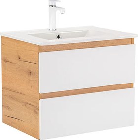 Vario Forte 60 alsó szekrény mosdóval tölgy-fehér