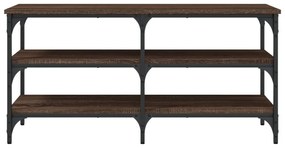 barna tölgy színű szerelt fa cipőtároló pad 100 x 38,5 x 49 cm