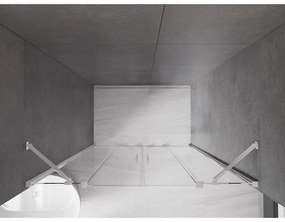 Mexen Velar Duo, nyitható tolóajtó 150x200 cm, 8mm átlátszó üveg, króm profil, 871-150-000-02-01