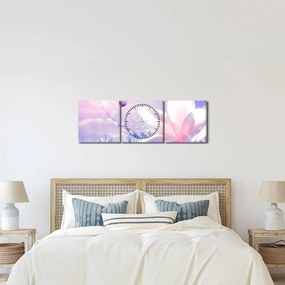 Kép - Pillangó érkezése a virágra (órával) (90x30 cm)