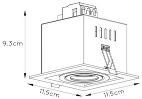 Lucide 09926/01/30 - CHIMNEY mennyezeti lámpa 1xGU10/50W/230V