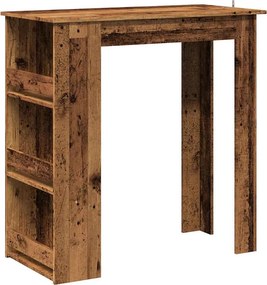 vidaXL antik fa bárasztal polccal 102 x 50 x 103,5 cm