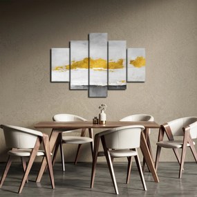 Kép - Arany és szürke vonások (150x105 cm)