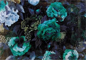 Fotótapéta Virágos bársony Kék-türkiz kert 254x184 +ragasztó