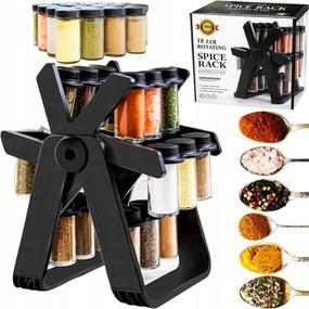 Fűszertartó Állvány Forgó Fűszertartó Üveg Edények Befőttes Üvegek Rendszerező